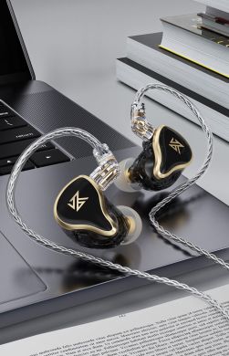 Гибридные внутриканальные наушники KZ Audio ZAS BLACK NO MIC 86103 фото