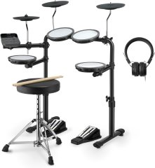 Donner Music DED-70 5 Drums 3 Cymbals with Drum Throne/ Sticks/ Headphone/ Audio Cable EC6700 87527 фото
