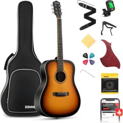 Donner Music Sunburst Acoustic Guitar EC1019 87517 фото