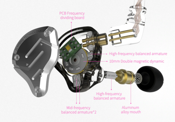 Гибридные наушники KZ Audio ZS10 PRO BLACK NO MIC 86114 фото