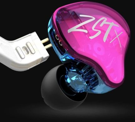 Гибридные внутриканальные наушники KZ Audio ZST X PURPLE NO MIC 86090 фото