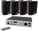 Комплект фонового озвучивания 4all Audio SET 4xWALL 420 Black 1xPAMP-100-2z