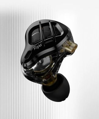 Гібридні внутрішньоканальні навушники KZ Audio ZAR BLACK NO MIC 86110 фото
