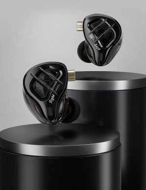 Гібридні внутрішньоканальні навушники KZ Audio ZAR BLACK NO MIC 86110 фото