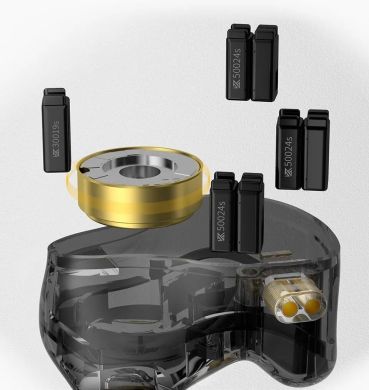 Гібридні внутрішньоканальні навушники KZ Audio ZAR BLACK NO MIC 86110 фото