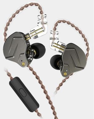 Гибридные внутриканальные наушники KZ Audio ZSN PRO GREY MIC 86094 фото