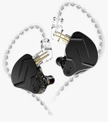 Гибридные наушники с динамическим и арматурным драйверами KZ Audio ZSN PRO X BLACK NO MIC 86096 фото