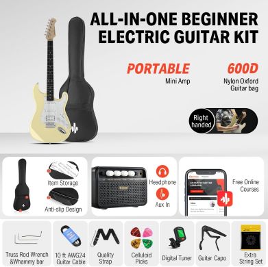 Donner Music DST-100 Sunburst Electric Guitar Kit Yellow EC1169 87534 фото