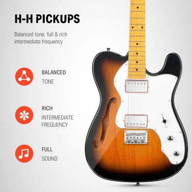 Donner Music DJC-1000S Sunburst Electric Guitar EC1407 87541 фото