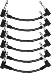Donner Music Guitar Patch Cable Black 6-Pack 15cm EC1049 87521 фото