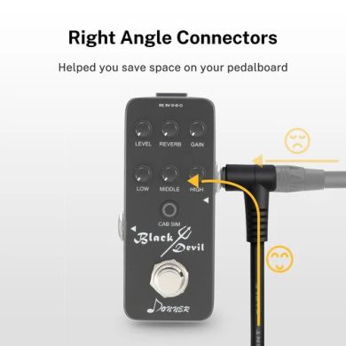 Donner Music Guitar Patch Cable Black 6-Pack 15cm EC1049 87521 фото