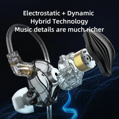 Электростатические гибридные наушники KZ Audio ZEX BLACK NO MIC 86105 фото