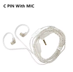Змінний кабель для навушників з мікрофоном KZ Standard SILVER Cable C MIC 86408 фото