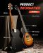 Donner Music DLP-124 Electric Guitar Sunburst EC1276
