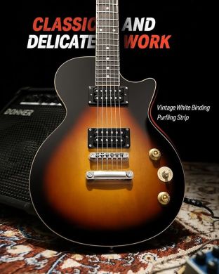 Donner Music DLP-124 Electric Guitar Sunburst EC1276 87854 фото