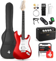 Donner Music DST-100 Sunburst Electric Guitar Kit Red EC1166 87532 фото