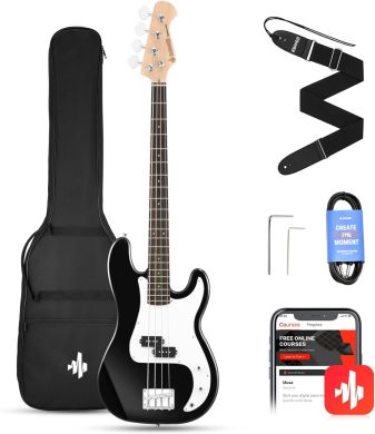 Donner Music DPB-510 Electric Bass Guitar Black EC1228 87525 фото