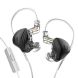 Электростатические гибридные наушники KZ Audio ZEX BLACK MIC