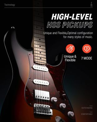 Donner Music DST-152 Electric Guitar Kit Sunburst EC1416 87535 фото